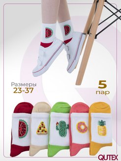 Носки детские для девочки, набор 5 пар QUTEX 28800302 купить за 358 ₽ в интернет-магазине Wildberries