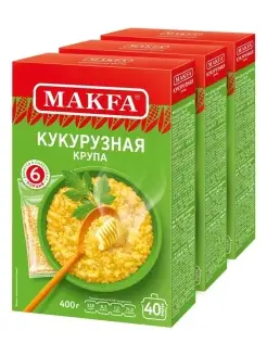 Крупа кукурузная, 3 шт. по 400г