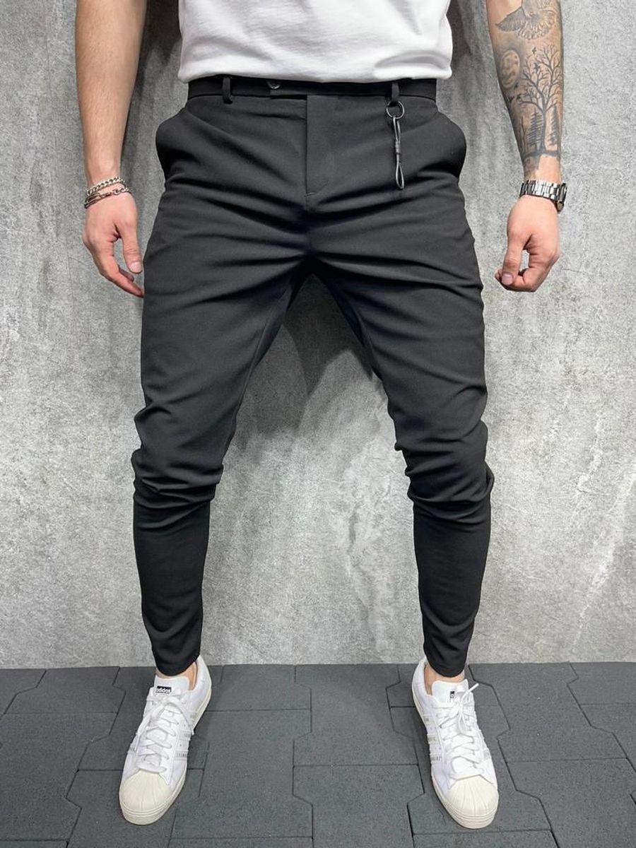 Брюки мужские зауженные черные модные с карманами SKULL LOFT 29473974купить в интернет-магазине Wildberries