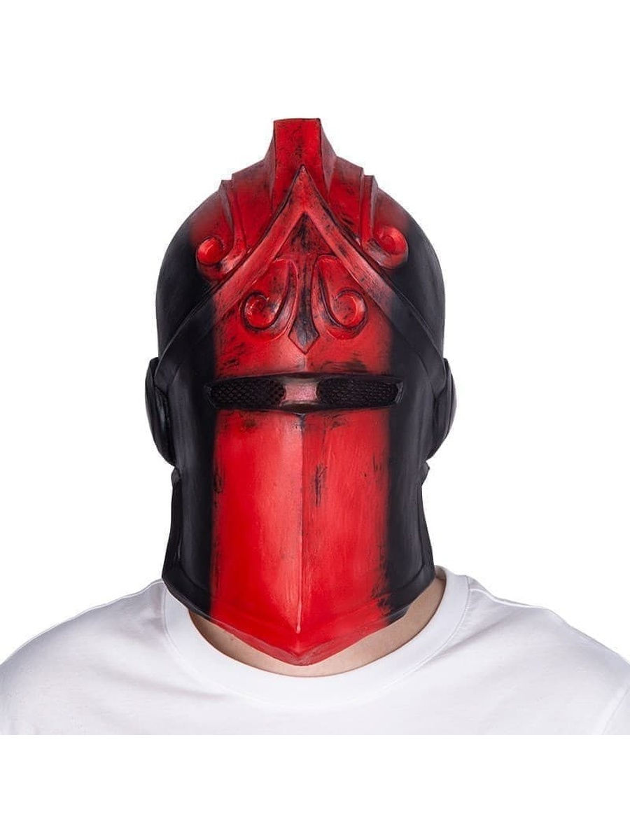 Купить красные маски. Маска черный рыцарь из ФОРТНАЙТ. Красная маска. Маски из игр. Маска рыцаря.