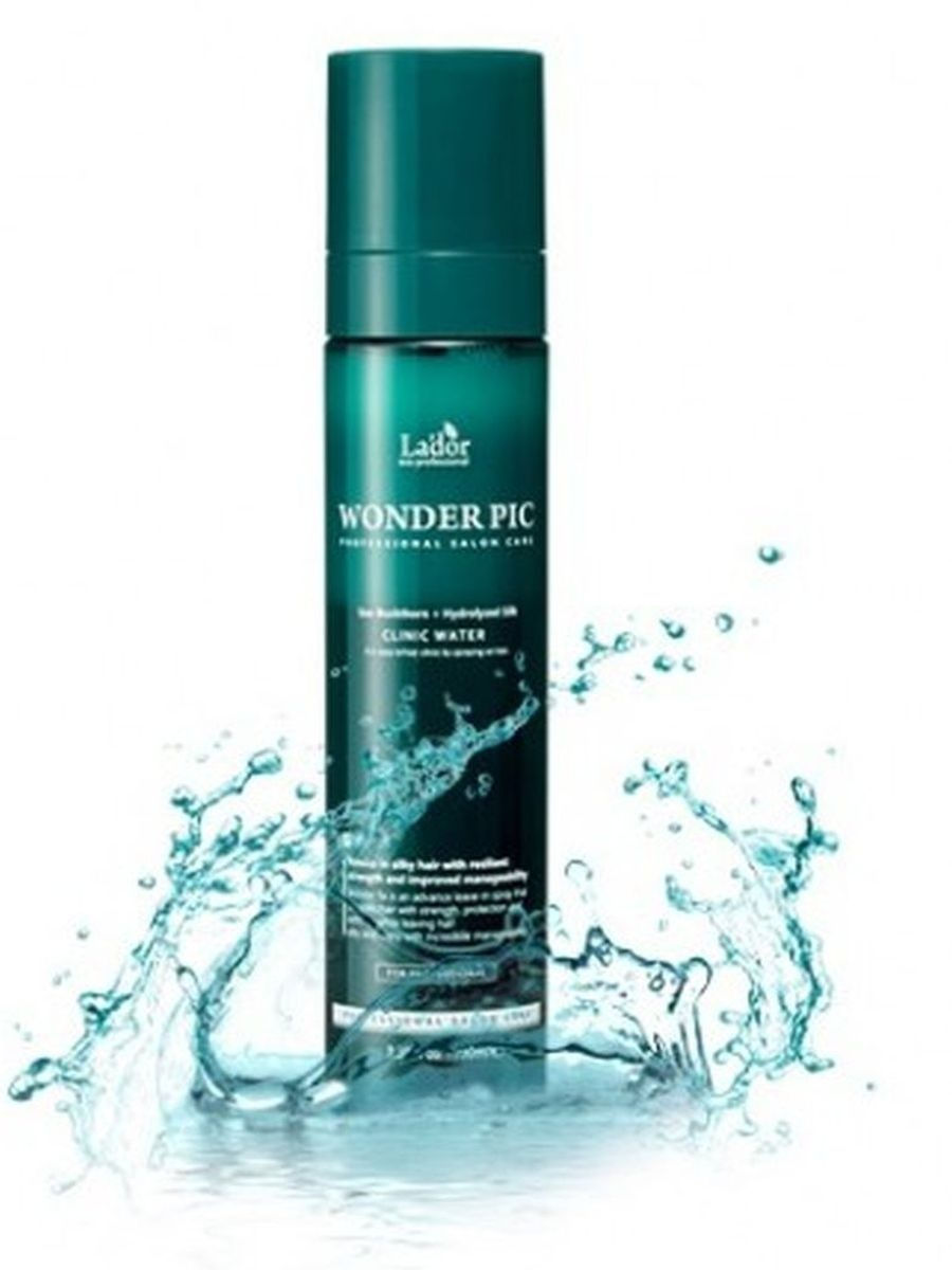 Lador water. Lador Wonder pic Clinic Water PH 4.9 100ml / мист для укрепления и защиты вол. La'dor Wonder pick Clinic Water спрей для укрепления и защиты волос 100мл. Lador Wonder pic Clinic Water. Lador Wonder спрей для укрепления и защиты.