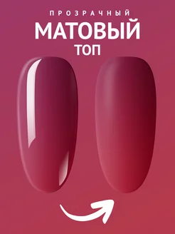 Матовый топ для ногтей без липкого слоя