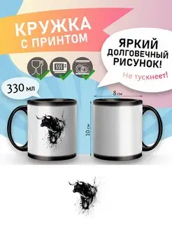 Необычная кружка хамелеон меняющая цвет с приколом