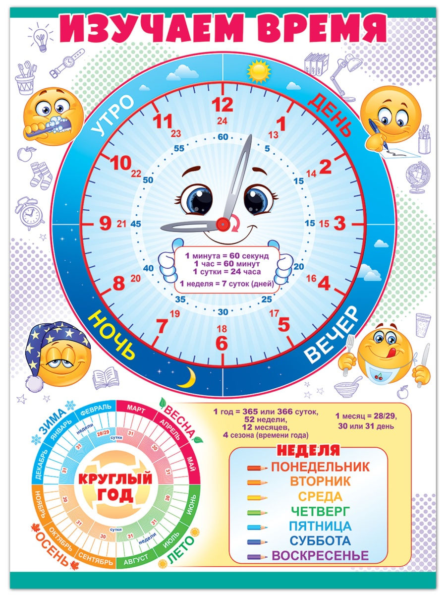 Часы для обучения детей времени