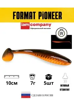 Силиконовая приманка FORMAT PIONEER 100mm (5шт.) цвет F23