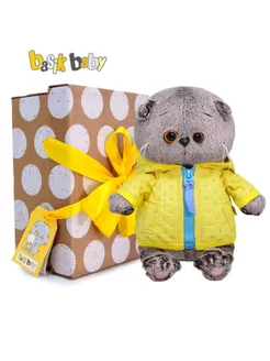 Кот Басик BABY в стеганой курточке 20 см