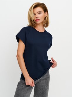 Женская футболка хлопковая с коротким рукавом реглан Modjimoda 32892611 купить за 315 ₽ в интернет-магазине Wildberries