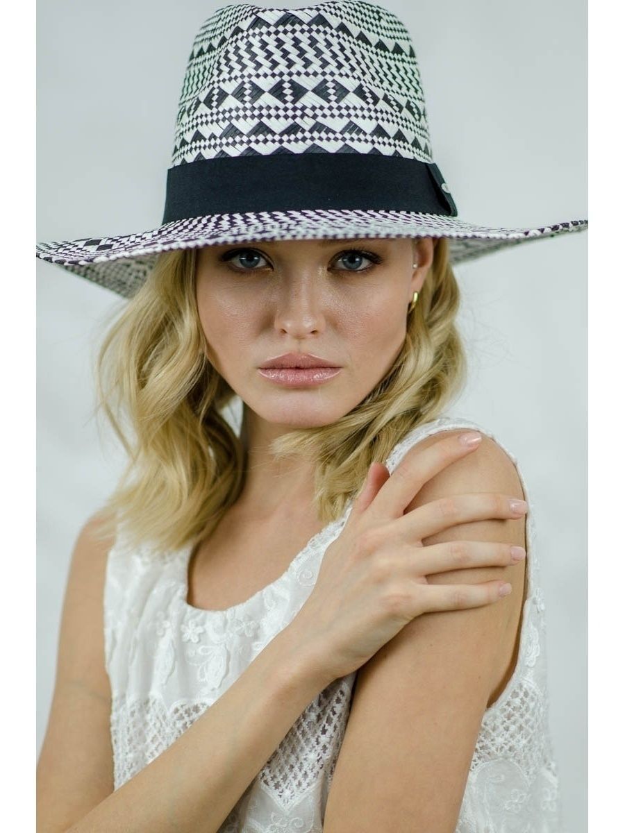 Шляпа женская летняя пляжная с широкими полями повседневная