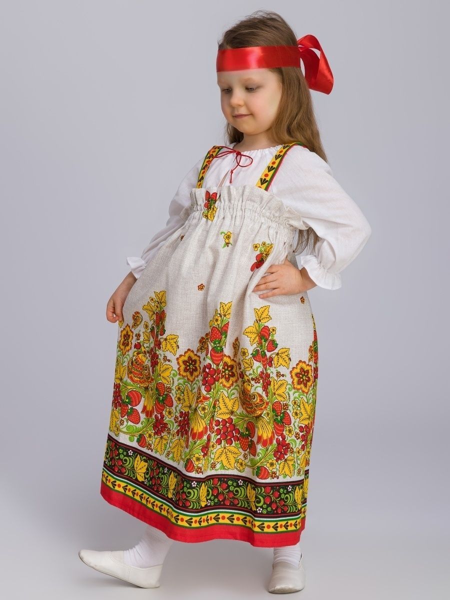 Сарафан в русском стиле для девочки