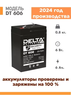 Аккумулятор DT 606 6v 6Ah