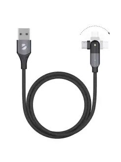 Кабель для смартфона USB-A—micro USB, поворотный, 1.2м