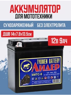 Аккумулятор мото 12v 6МТС-9 AGM