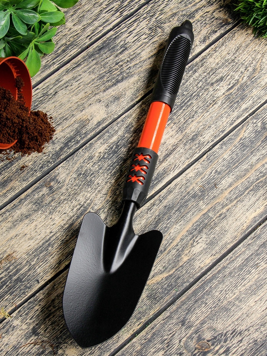 Инвентарь малого. Совок посадочный fiskars 137210. Посадочный совок «Доляна». Лопатка совок садовый. Совок садовый с оранжевой ручкой.