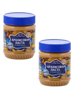 Паста арахисовая с кусочками арахиса Кранчи, 2 шт. по 340 г