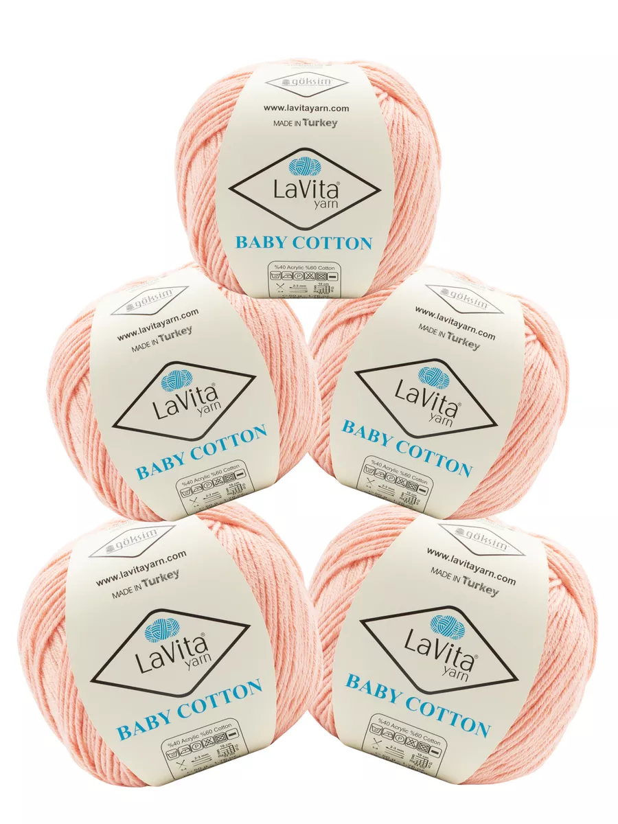  Premium Lavita Baby Cotton Yarn for Knitting and