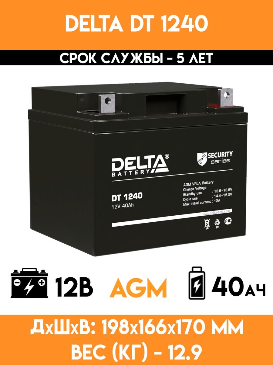 Delta 1240 l. Delta DT 1240. Аккумуляторная батарея 12в, 12ач Delta DT 1212. Delta Battery DT 1240 12в 40 а·ч.