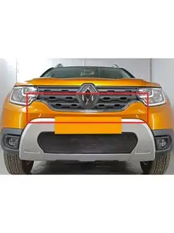 Защита радиатора Renault Duster 2021- (4 части) black верх