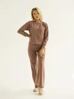 Женский осенний спортивный костюм для дома хлопок трикотаж