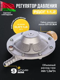 Регулятор давления (редуктор) пропановый бытовой РДСГ 1-1.2