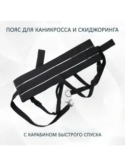 Пояс для каникросса и скиджоринга "Синий иней"