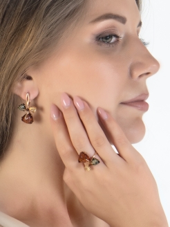 Ювелирное кольцо Янтарная волна 35644035 купить за 972 ₽ в интернет-магазине Wildberries