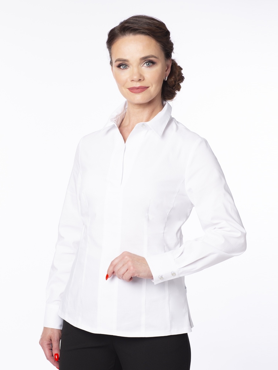 Классическая белая блузка женская