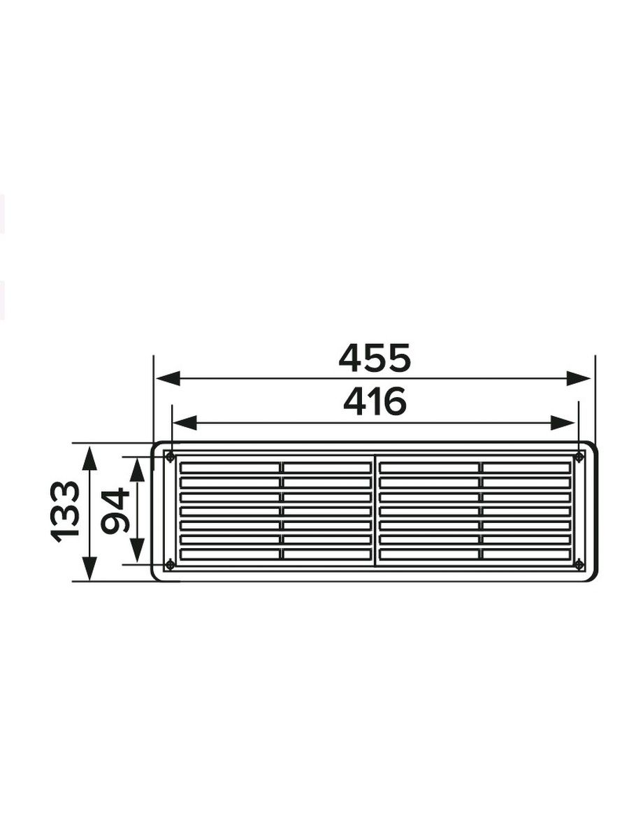 Вентиляционная решетка era 4513рп 455 x 133 мм