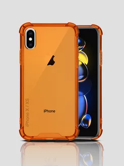 Чехол на Apple iPhone XS, X прозрачный цветной