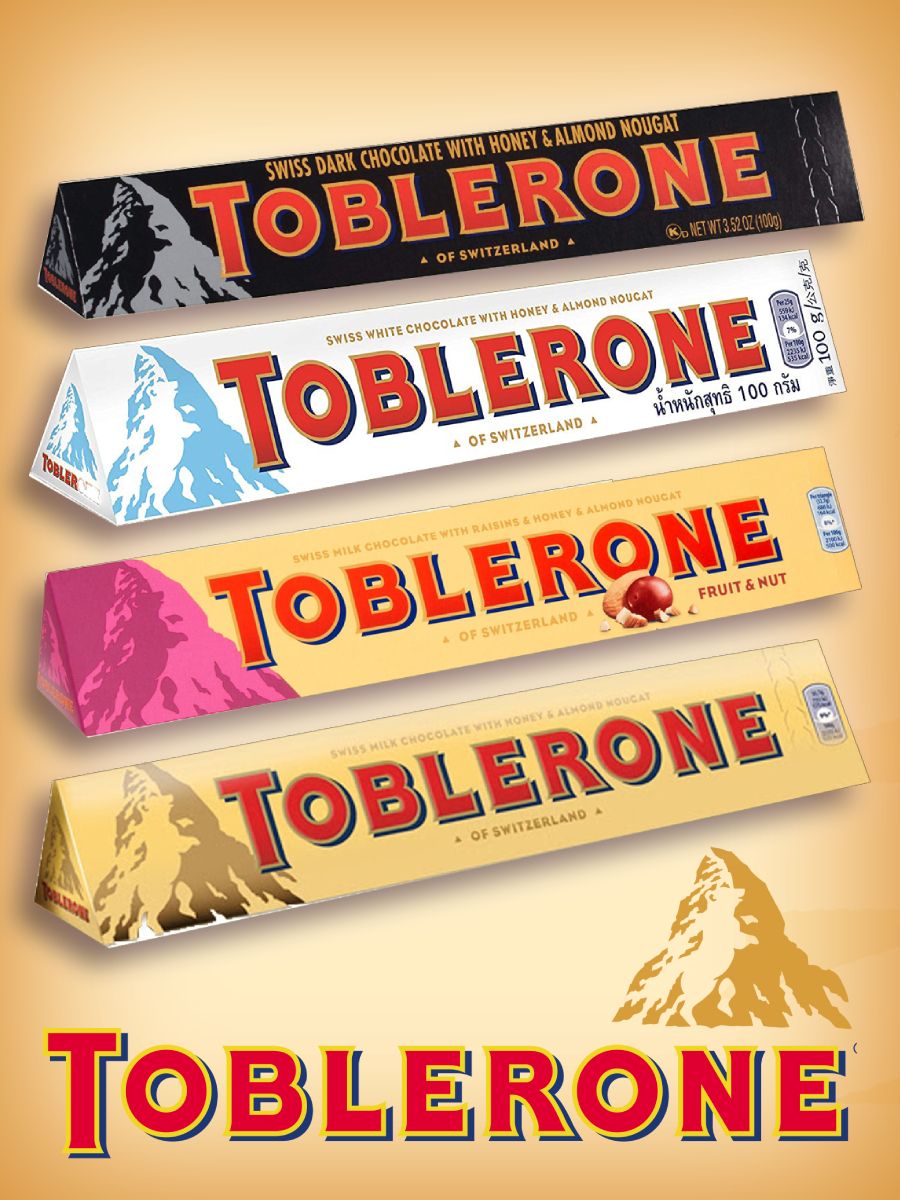 Шоколад треугольником Toblerone