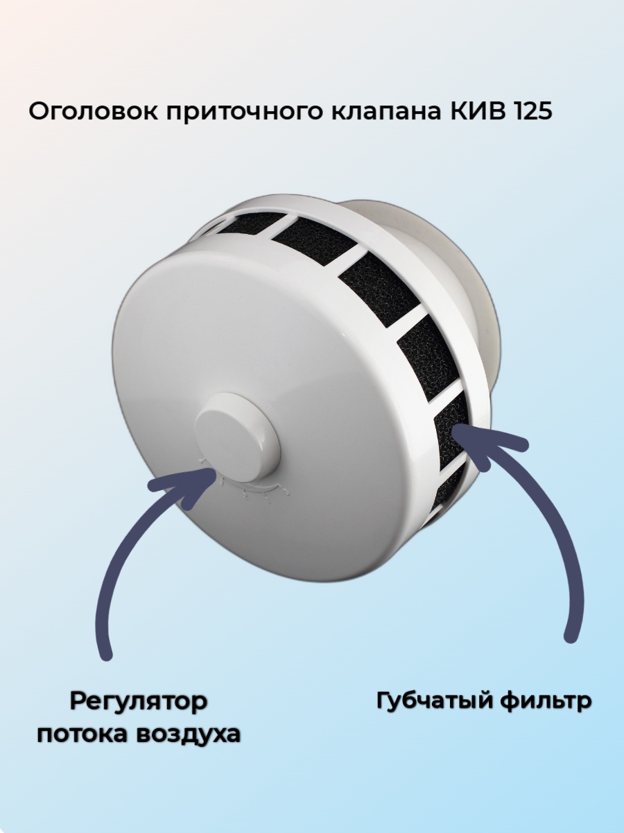 Оголовок приточного клапана КИВ-125 круглый