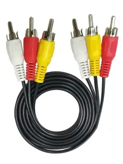 Кабель 3 RCA на 3 RCA, три тюльпана 1.5 метра