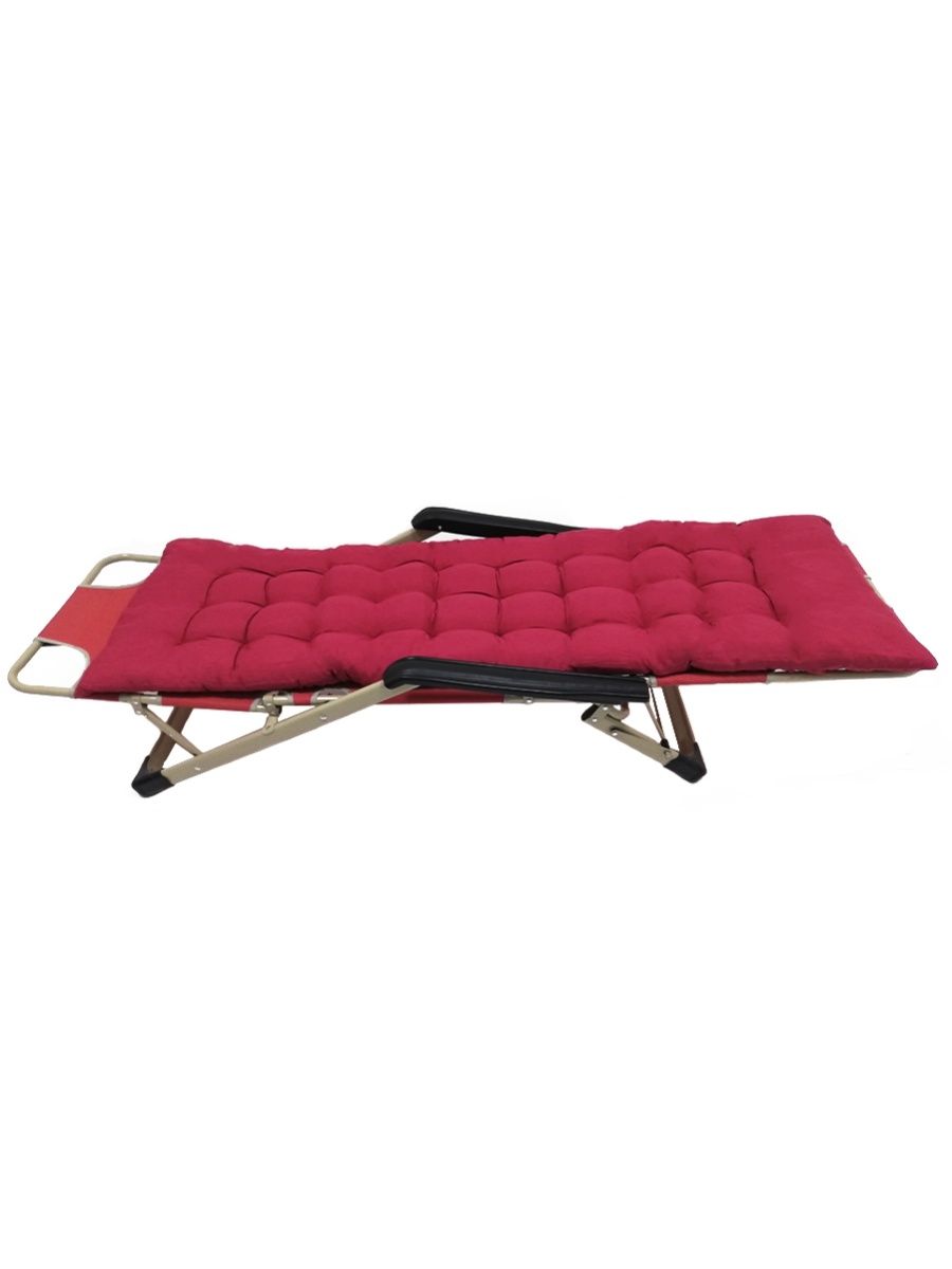 Раскладушка кресло-кровать с подушкой icon, 178х52х38 см, серая