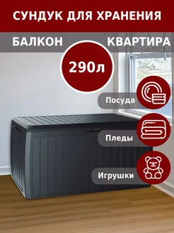 Сундук садовый Boxe Board 290 л антрацит