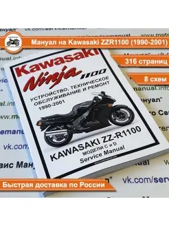 Kawasaki ZZR1100 (1990-2001) сервис мануал