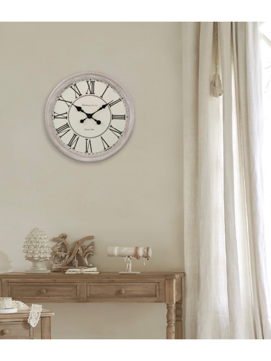 Часы настенные «Прованс» 48 см цвет бежевый