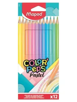 Карандаши цветные пастельные 12 цв COLOR'PEPS PASTEL