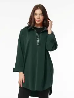 Туника удлинённая больших размеров оверсайз 266 plus size