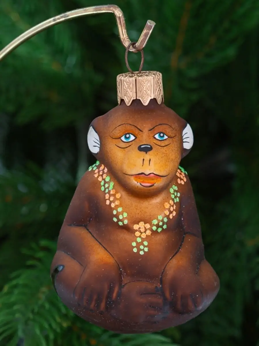Новогодняя игрушка из фетра: обезьянка на елку своими руками: МК с фото