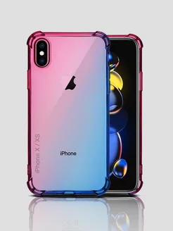 Чехол на Apple iPhone X, XS градиент прозрачный