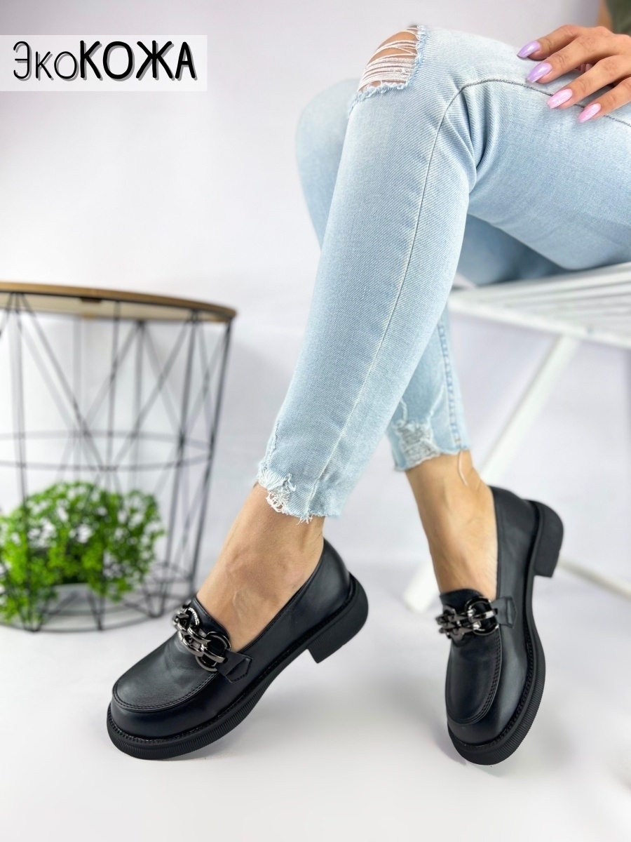 Лоферы женские кожаные туфли классические с цепью VIDEYA 41794608 купить винтернет-магазине Wildberries