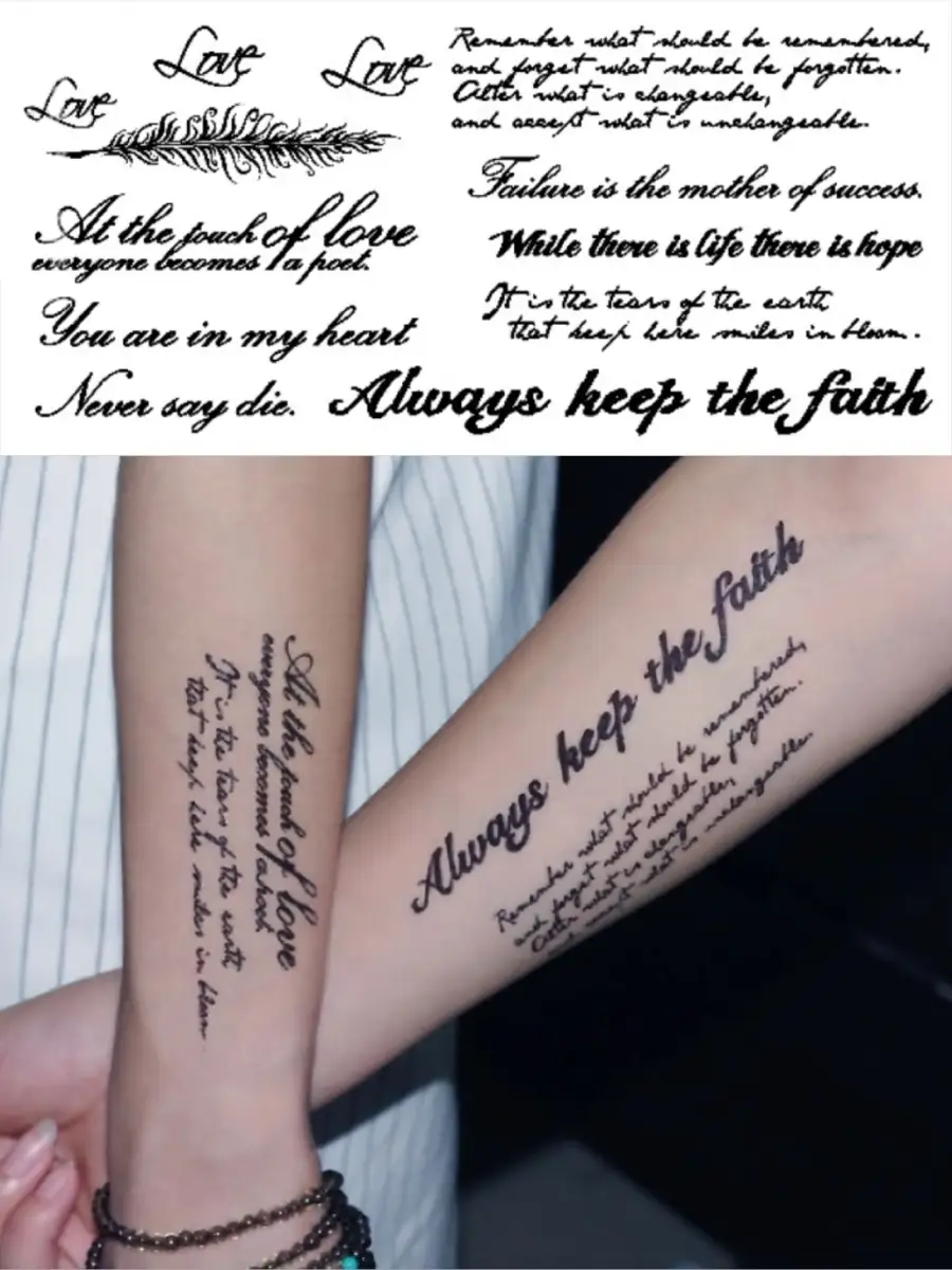 Женские татуировки на руке: надписи и их значения