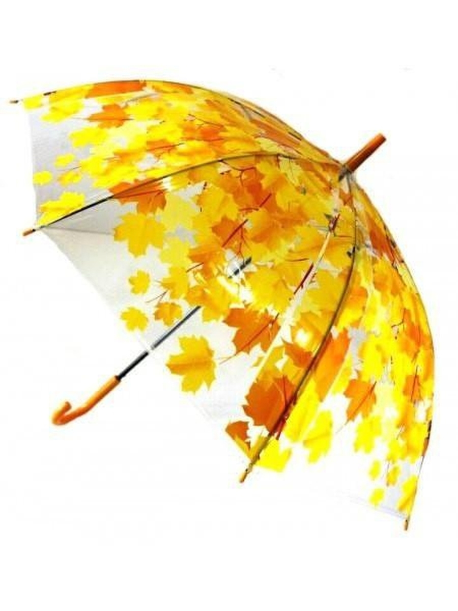 Осенние листочки с зонтиками