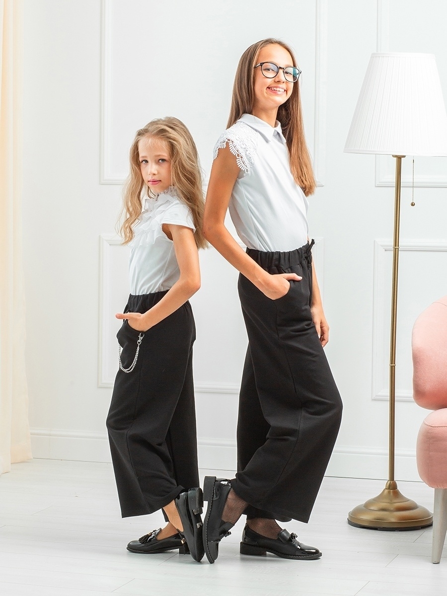 Широкие брюки для девочек в школу
