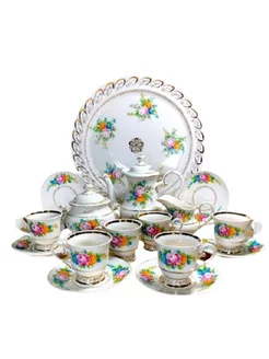 Чайный сервиз фарфоровый "Мария", Гжель