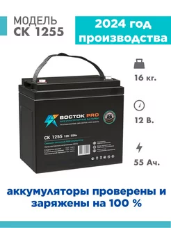 Аккумулятор CK 1255 12V 55Ah