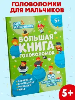 Книга для мальчиков, ГОЛОВОЛОМКИ, 20х26см, 24л